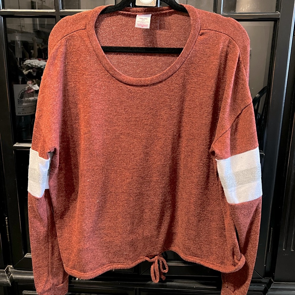 Exhilaration Orange Varsity Sweater